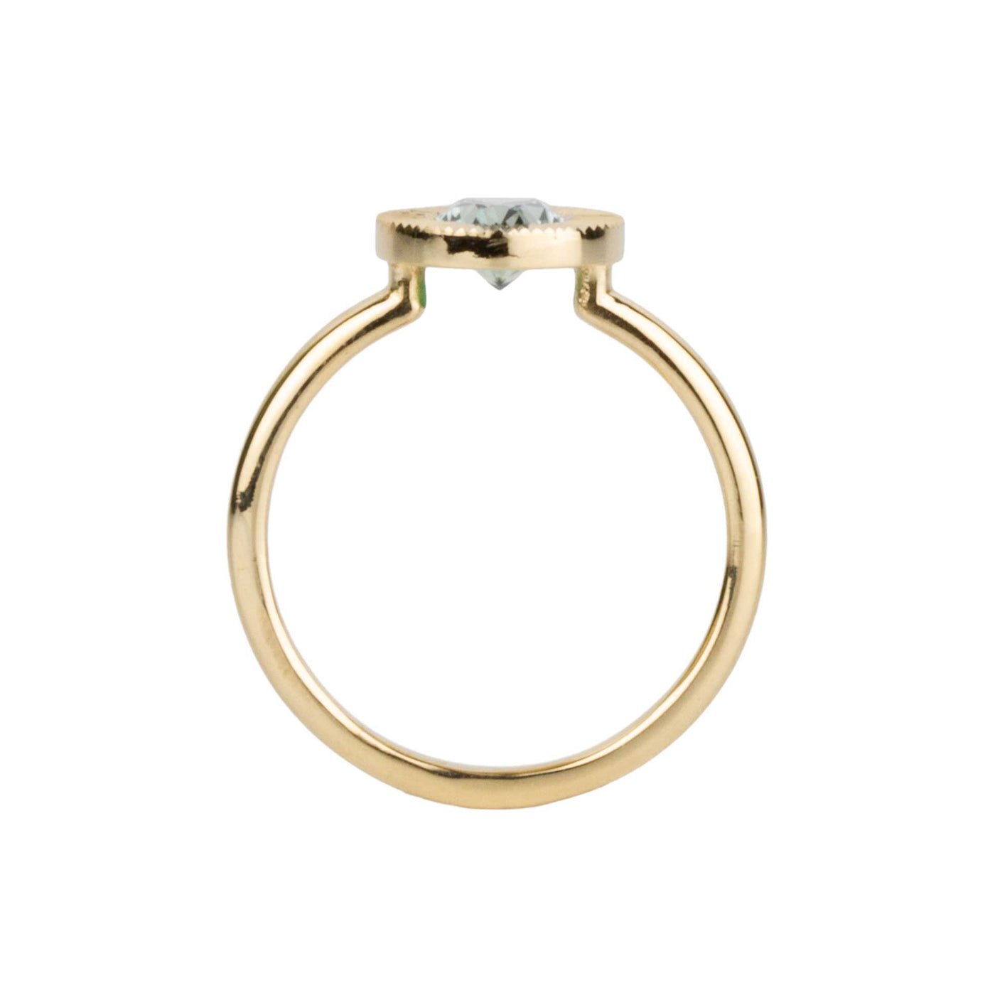 1ct North-South Oval Aurora Engagement Ring - Montana Sapphire in Yellow Gold