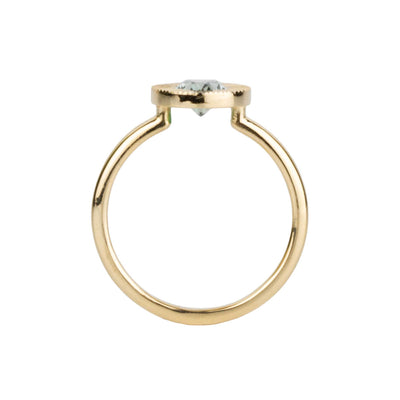 1ct North-South Oval Aurora Engagement Ring - Montana Sapphire in Yellow Gold