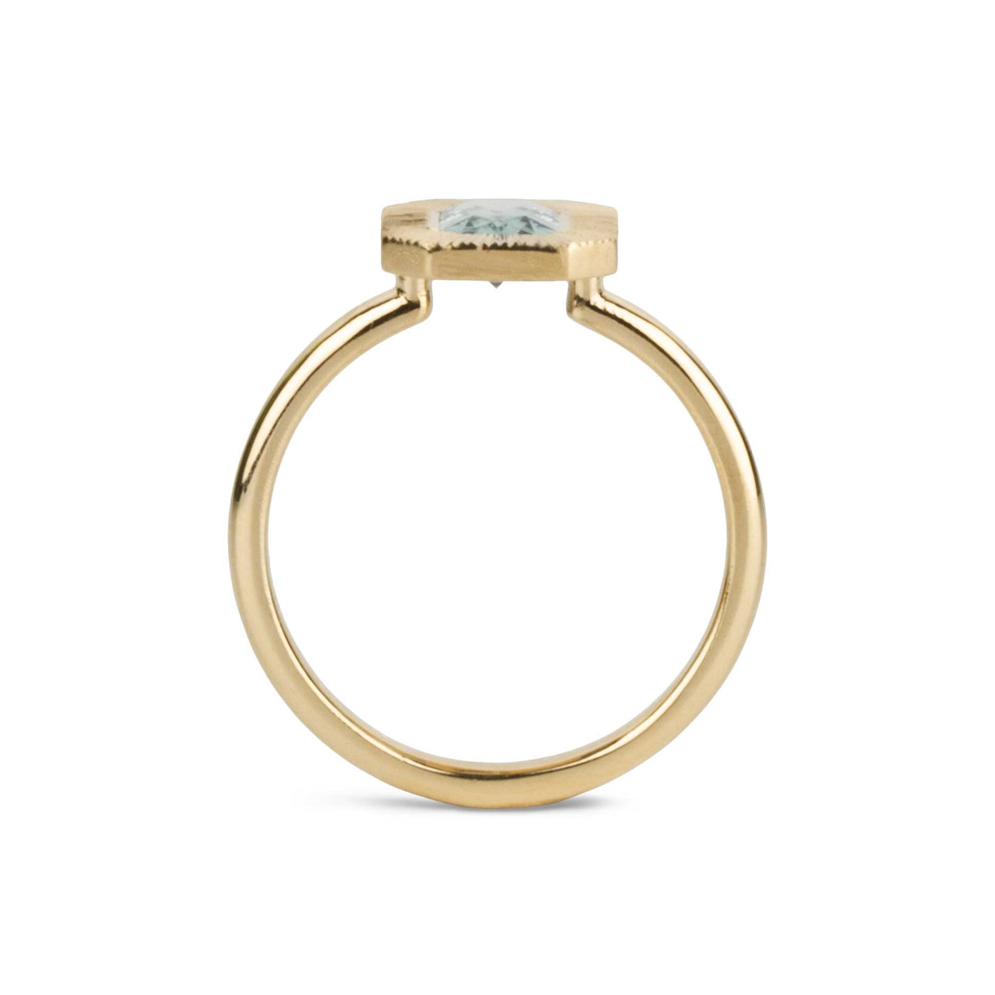 .84ct Radiant Aurora Engagement Ring - Montana Sapphire in Yellow Gold