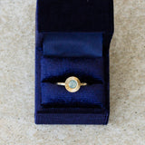 .62ct Round Aurora Engagement Ring - Teal Montana Sapphire in Yellow Gold