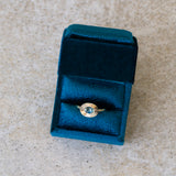 6x4mm East-West Oval Aurora Ring - Montana Sapphire in Yellow Gold