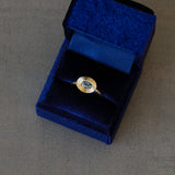 .60ct East-West Cushion Aurora Engagement Ring - Montana Sapphire in Yellow Gold