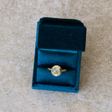 .95ct Round Aurora Engagement Ring - Green Montana Sapphire in Yellow Gold
