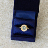 1.24ct Round Aurora Statement Ring - Blue-Purple Spinel in Yellow Gold