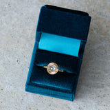 .65ct Round Aurora Engagement Ring - Rose Cut Diamond in Yellow Gold