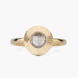 .65ct Round Aurora Engagement Ring - Rose Cut Diamond in Yellow Gold