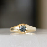 .62ct Bedford Engagement Ring - Light Blue Montana Sapphire in 14k Yellow Gold
