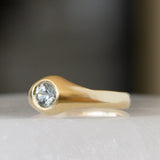 .62ct Bedford Engagement Ring - Light Blue Montana Sapphire in 14k Yellow Gold