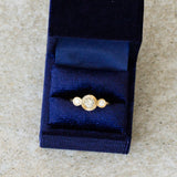 .59ct Three-Stone Polaris Engagement Ring - Grey Diamond with Diamond Accents in Yellow Gold