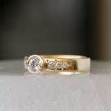 .40ct Sierra Engagement Ring - Old European Cut Diamond with Canadian Diamond Accents in 14k Yellow Gold