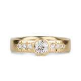 .40ct Sierra Engagement Ring - Old European Cut Diamond with Canadian Diamond Accents in 14k Yellow Gold