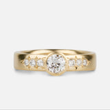 .40ct Sierra Engagement Ring - Old European Cut Diamond with Canadian Diamond Accents in 14k Yellow Gold