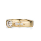 .40ct Sierra Engagement Ring - Old European Cut Diamond with Canadian Diamond Accents in 14k Yellow Gold