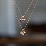 Small Birthstone Drip Pendant in Yellow Gold