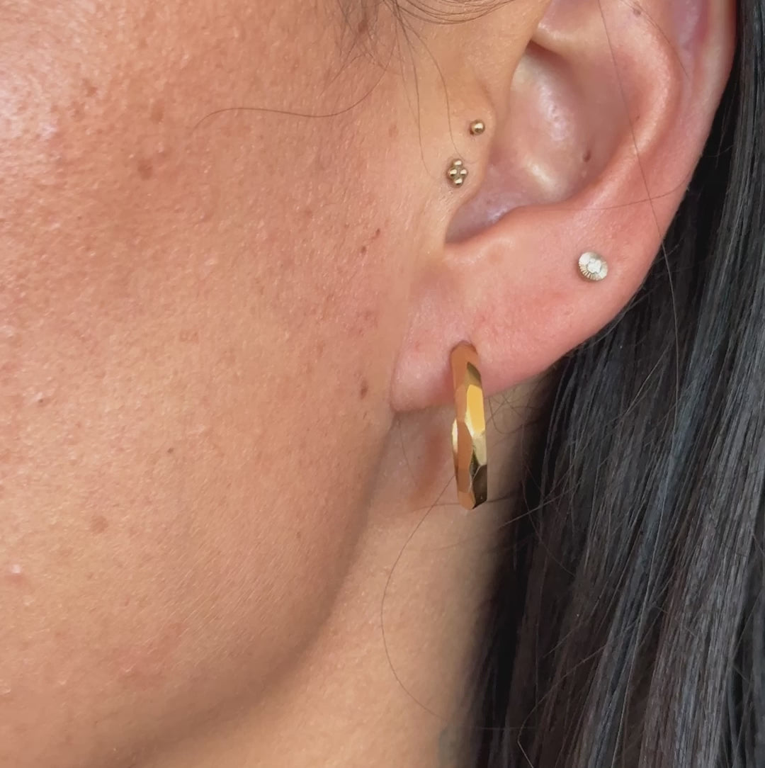 Vermeil Denali Hoop Earrings
