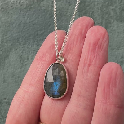 Labradorite Silver Theia Necklace #17