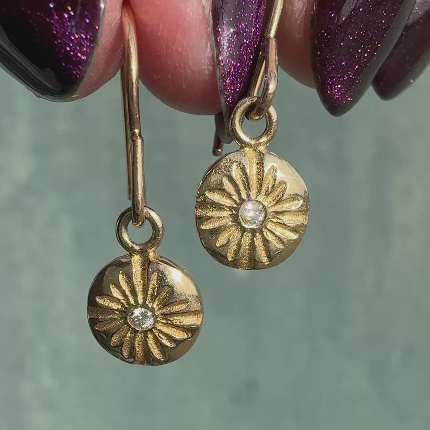 Small Lucia Gold Dangle Earrings