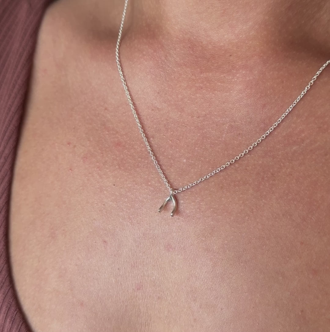 Wishbone gold Necklace – Erin McDermott Jewelry