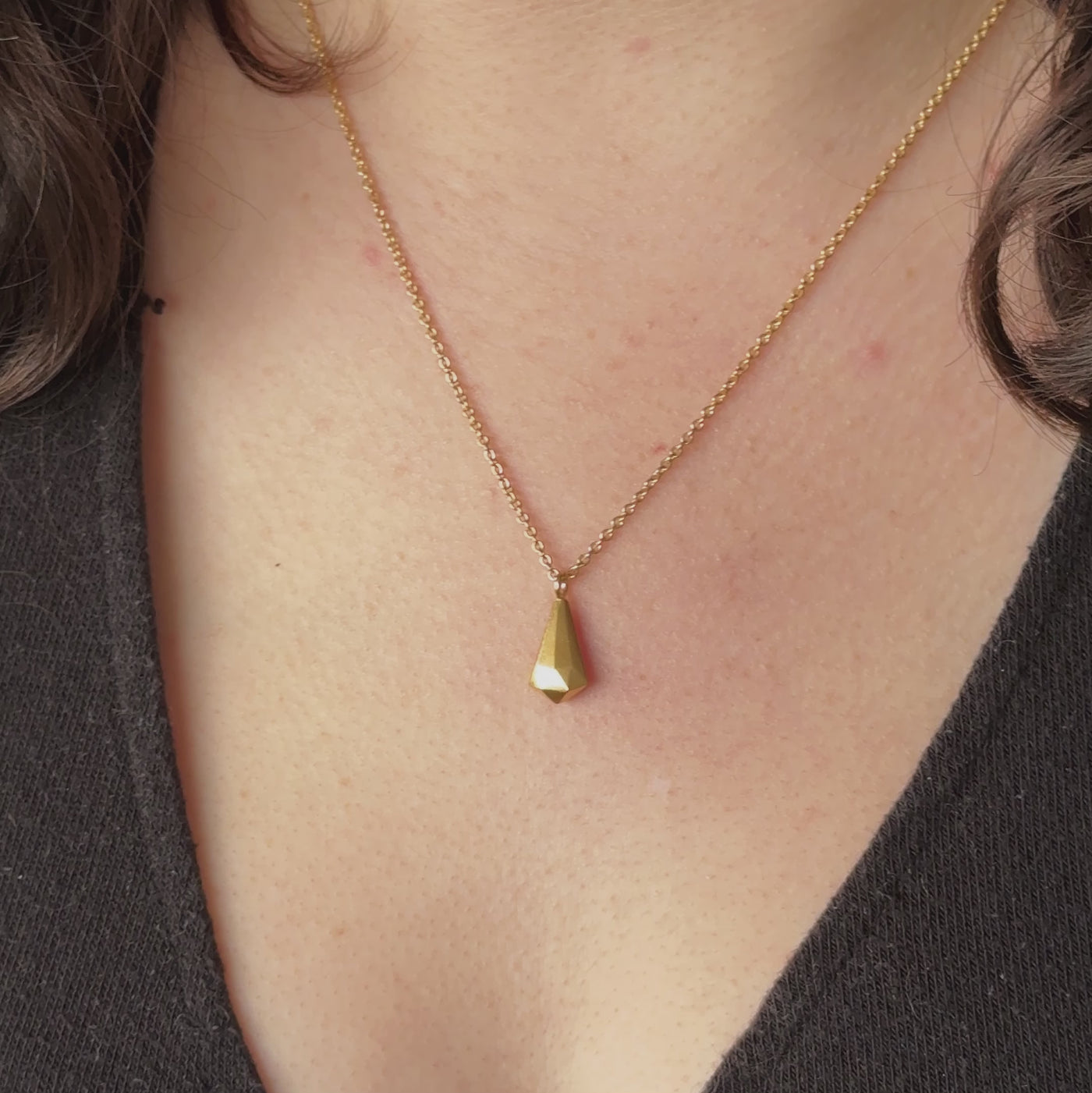 Vermeil Crystal Fragment Necklace