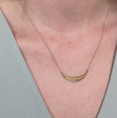 Gold and Diamond Icarus Necklace