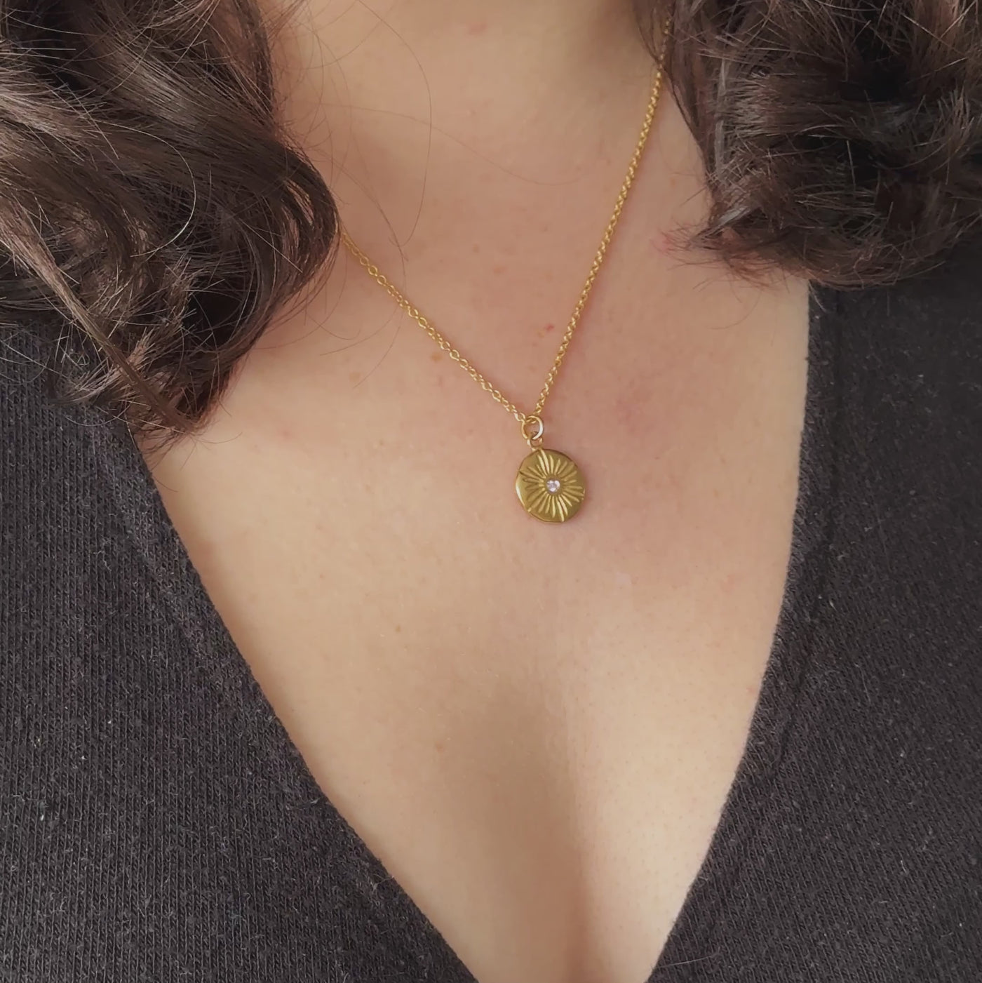 Large Lucia Diamond Vermeil Necklace
