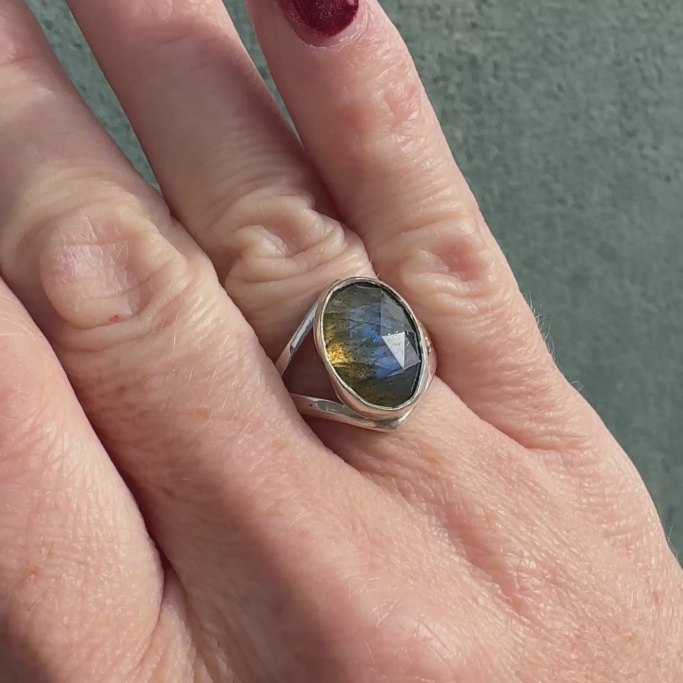 Labradorite Silver Cleo Ring #5