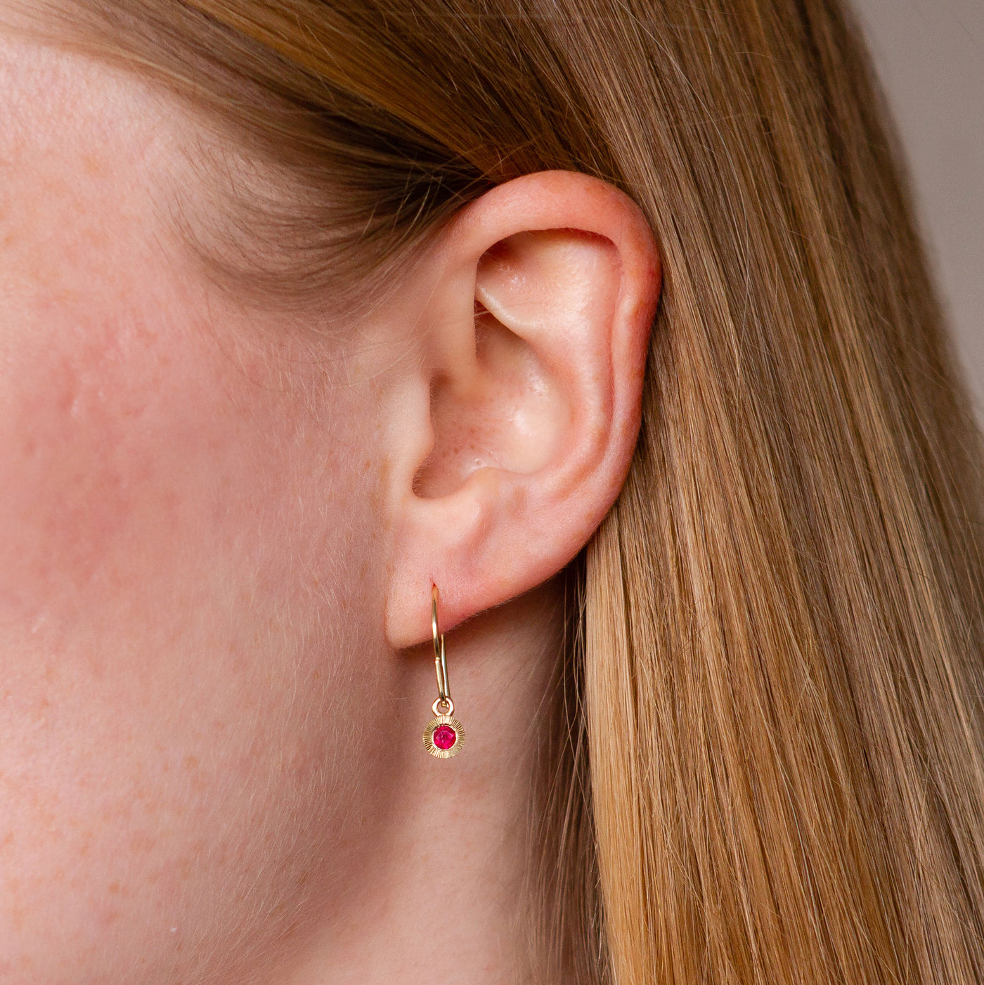 Ruby Aurora Dangle Earrings