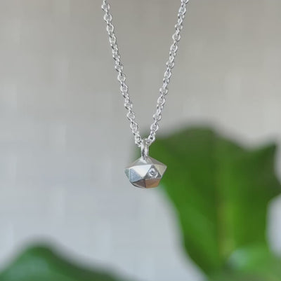 Silver Tiny Fragment Diamond Necklace