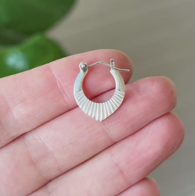 Silver Small Helios Hoops