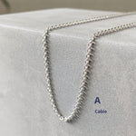 sterling silver cable chain