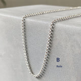 sterling silver rolo chain
