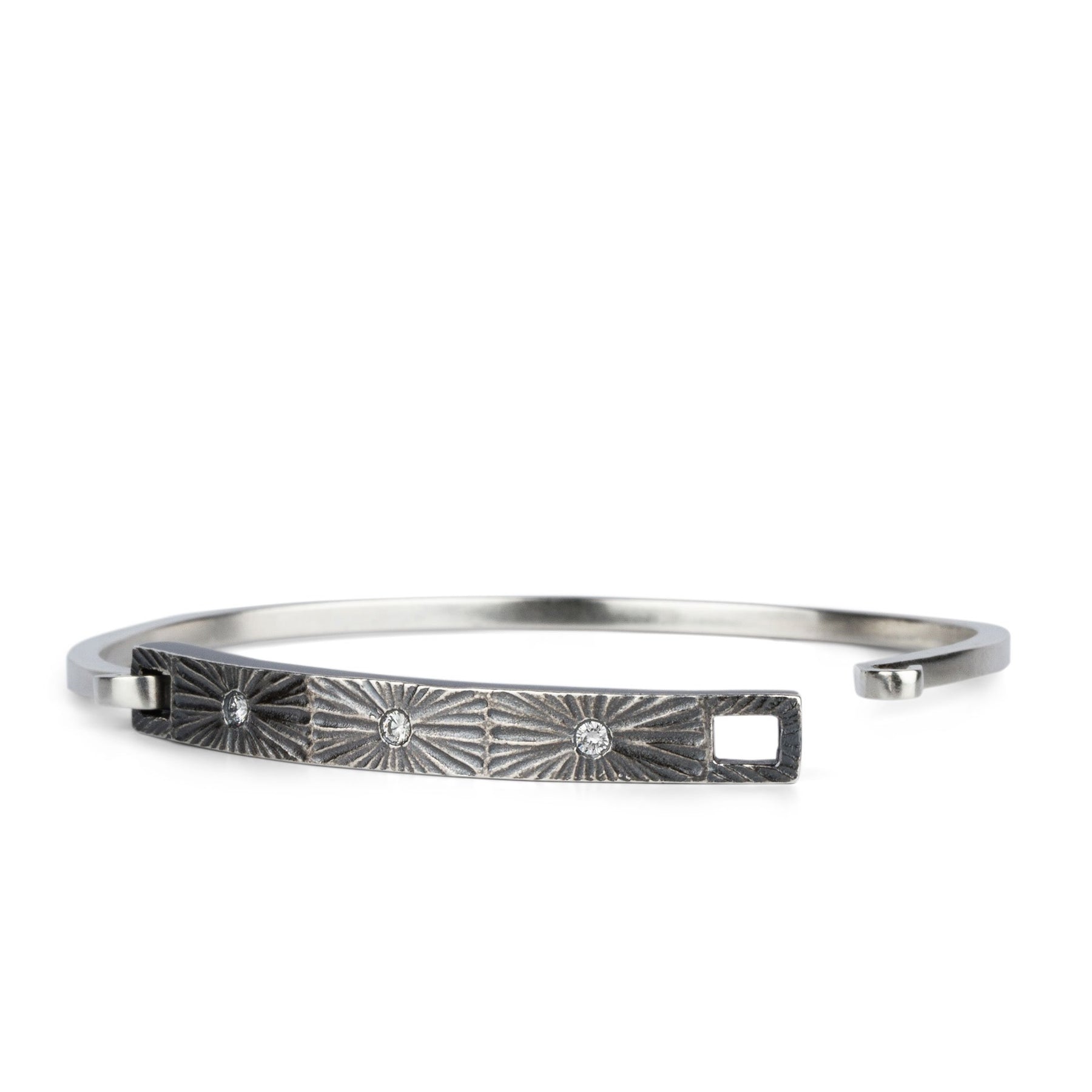 Nova Diamond Bracelet Oxidized Silver – Corey Egan