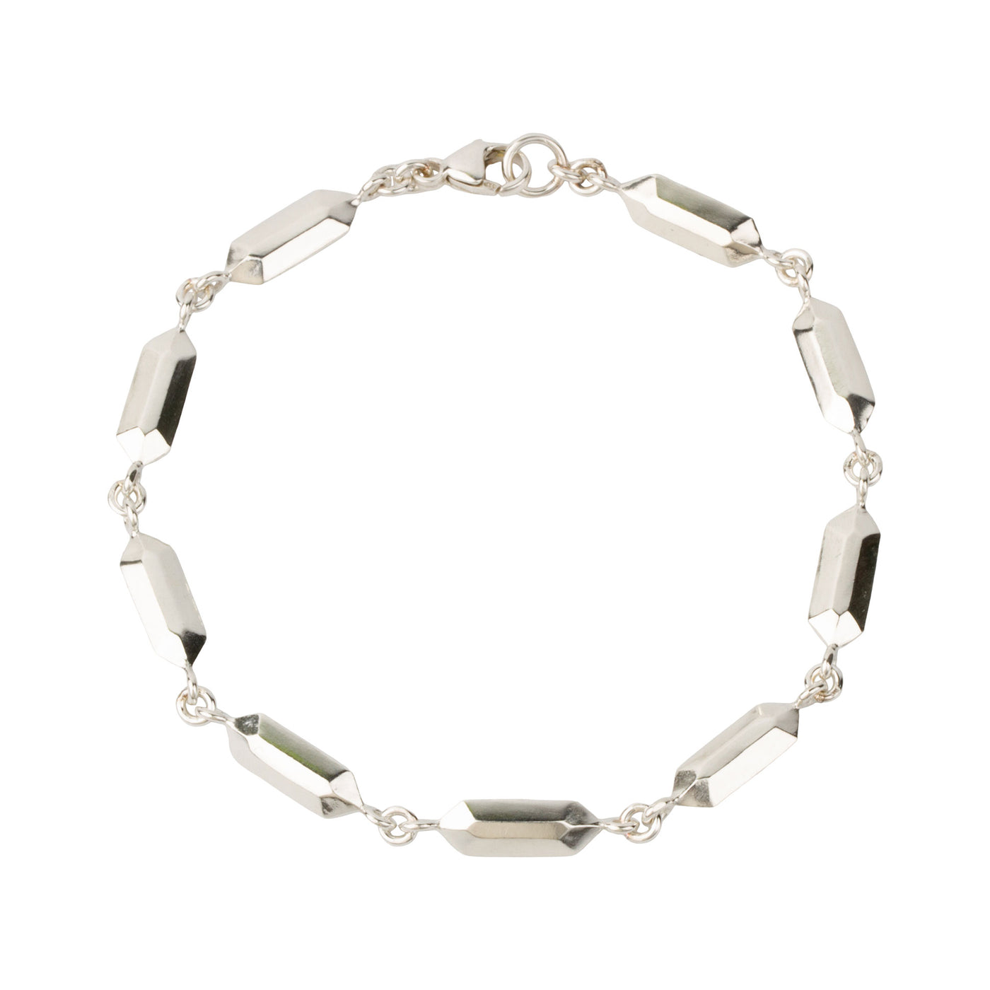 Fragment Link Bracelet in Silver on a white background