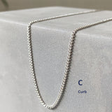 sterling silver curb chain