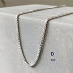 sterling silver box chain