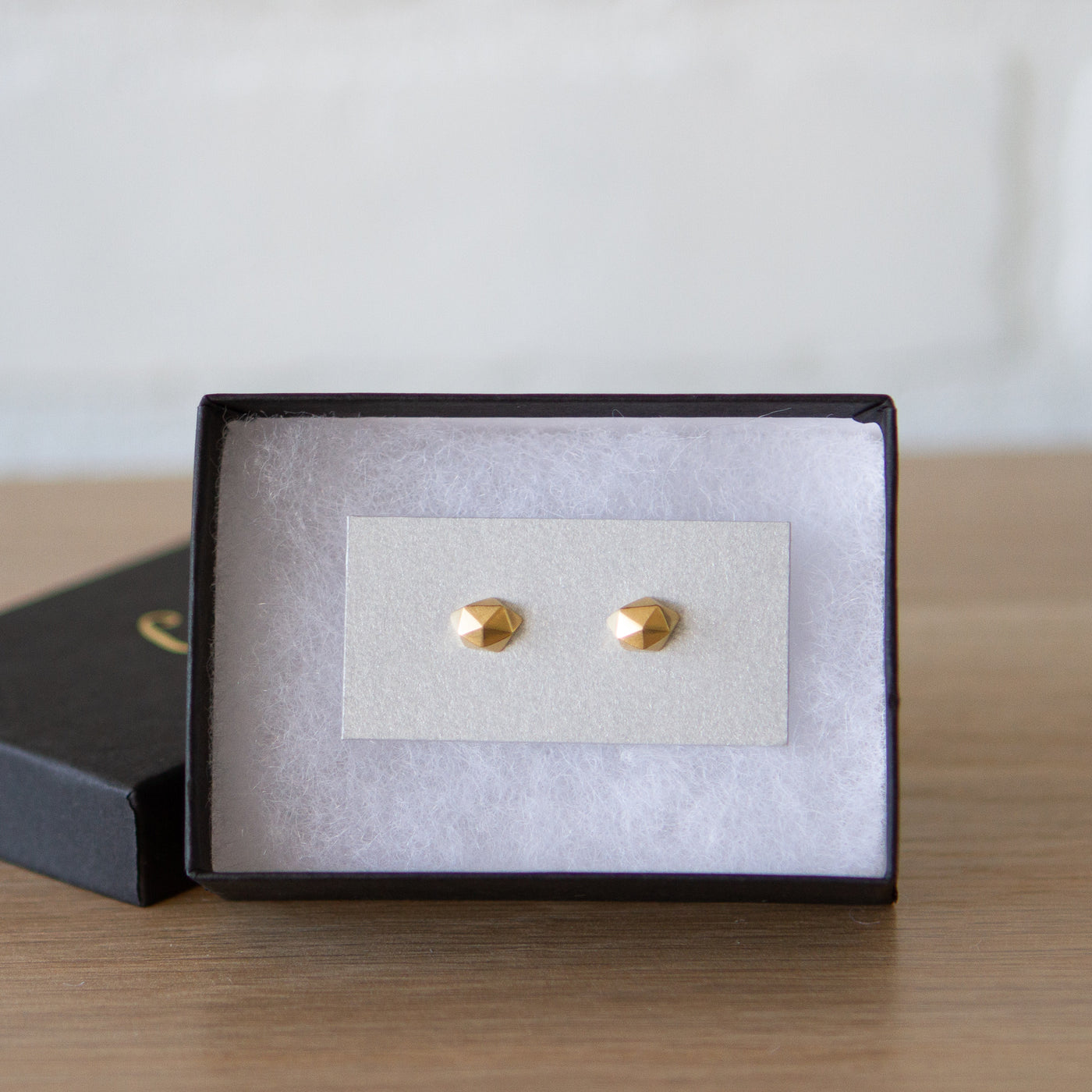 Tiny Fragment Vermeil Stud Earrings in a gift box | Corey Egan