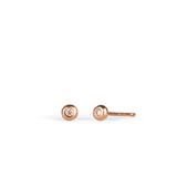 Rose Gold Diamond Droplet Studs by Corey Egan