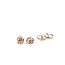 Gold Ladybug Stud Earrings by Corey Egan