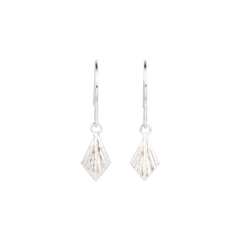 Silver Flame Dangle Earrings by Corey Egan