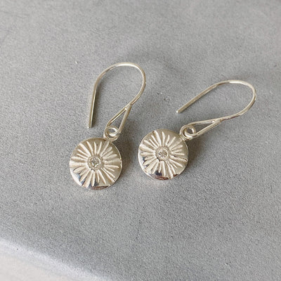 Lucia Medium Dangle Earrings in Silver | Corey Egan