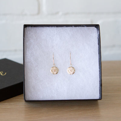 Lucia Medium Dangle Earrings in Silver in a gift box | Corey Egan