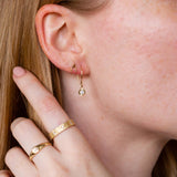 Diamond Aurora Dangle Earrings in Yellow Gold