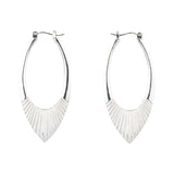 Large Silver Helios Hoops by Corey Egan on a white background