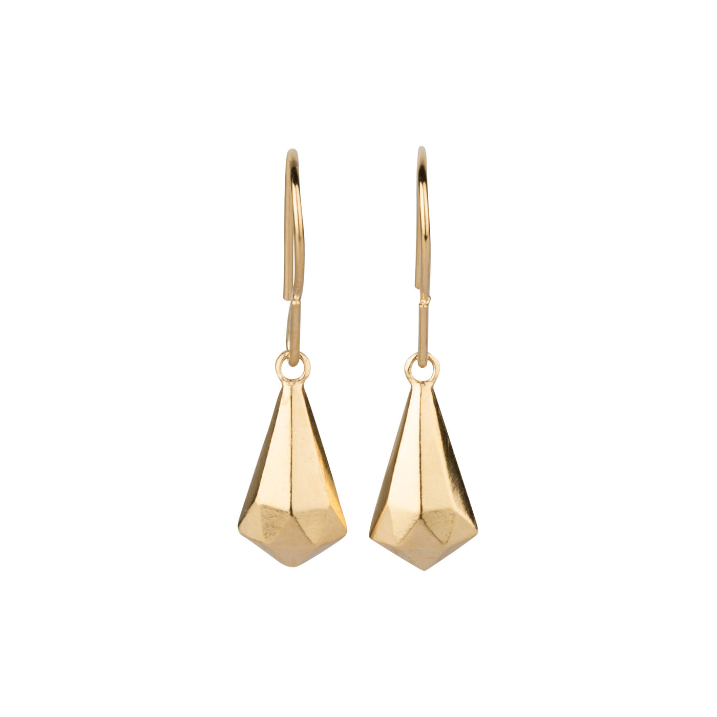 Vermeil Crystal Fragment Dangle Earrings on a white background