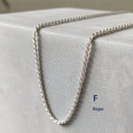 sterling silver rope chain