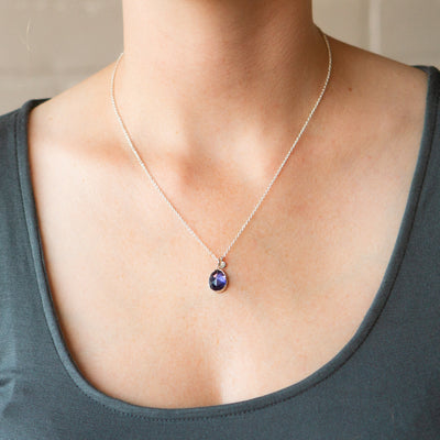 Iolite Silver Rise Cluster Necklace #1