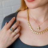 Pinnacles White Diamond Peaked Band