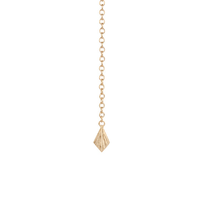 Vermeil Prism Lariat Necklace drop close up by Corey Egan