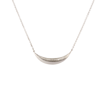 Sterling Silver and Diamond Wisp Necklace by Corey Egan on a white background