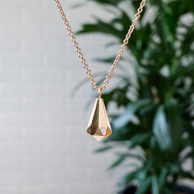 Vermeil and Diamond Crystal Fragment Necklace 